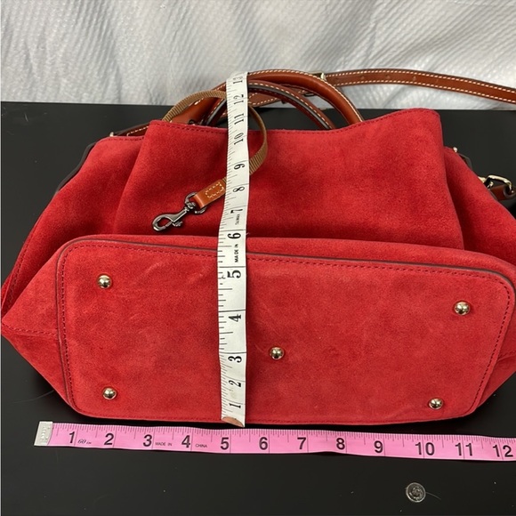NWOT Dooney & Bourke Small Brenna Satchel in Red Suede - Picture 13 of 14